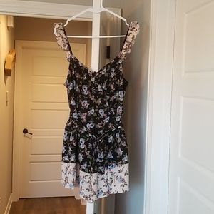 Bkack Floral Romper